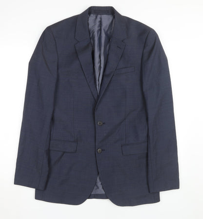 Mens UK Size 38 Marks and Spencer Regular Blue Suit Jacket