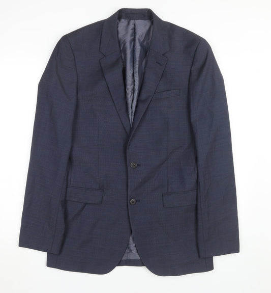 Mens UK Size 38 Marks and Spencer Regular Blue Suit Jacket