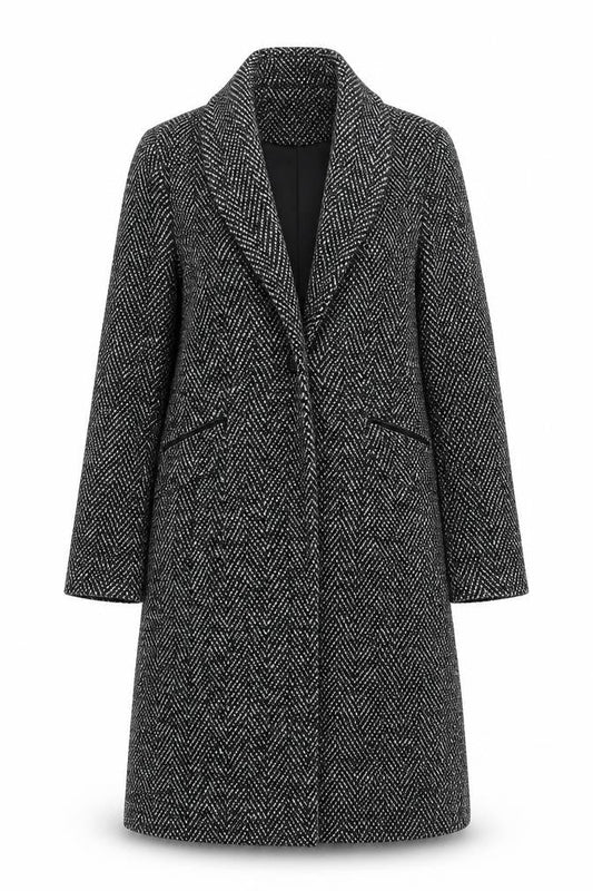 Bardot Women's Black Tweed Overcoat Size 2