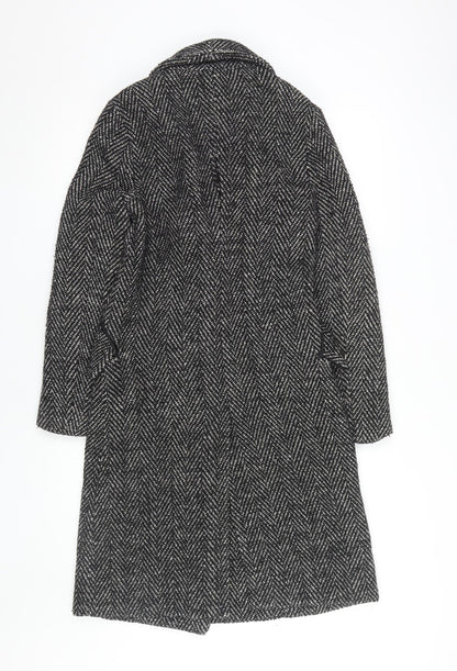 Bardot Women's Black Tweed Overcoat Size 2