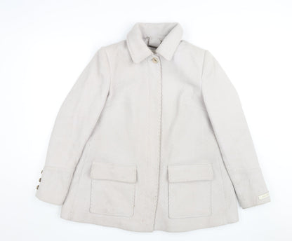 Womens UK Size 10 Ted Baker Beige Overcoat