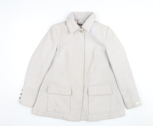 Womens UK Size 10 Ted Baker Beige Overcoat