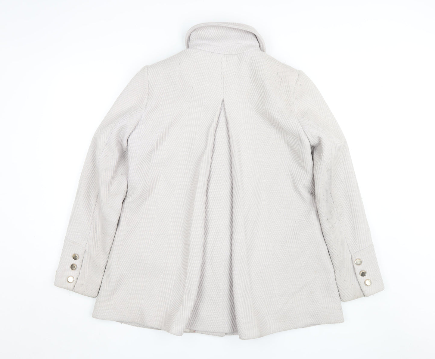 Womens UK Size 10 Ted Baker Beige Overcoat