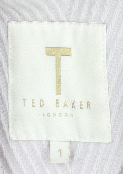 Womens UK Size 10 Ted Baker Beige Overcoat
