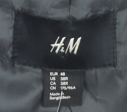 Mens UK Size 38 H&M Regular Grey Suit Jacket