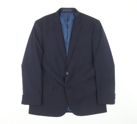 Mens UK Size 42 Marks and Spencer Regular Blue Suit Jacket