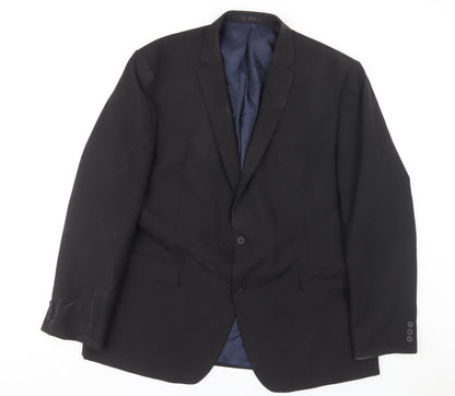 Mens UK Size 48 Scott & Taylor Regular Black Suit Jacket