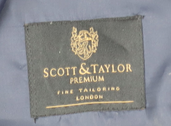 Mens UK Size 48 Scott & Taylor Regular Black Suit Jacket