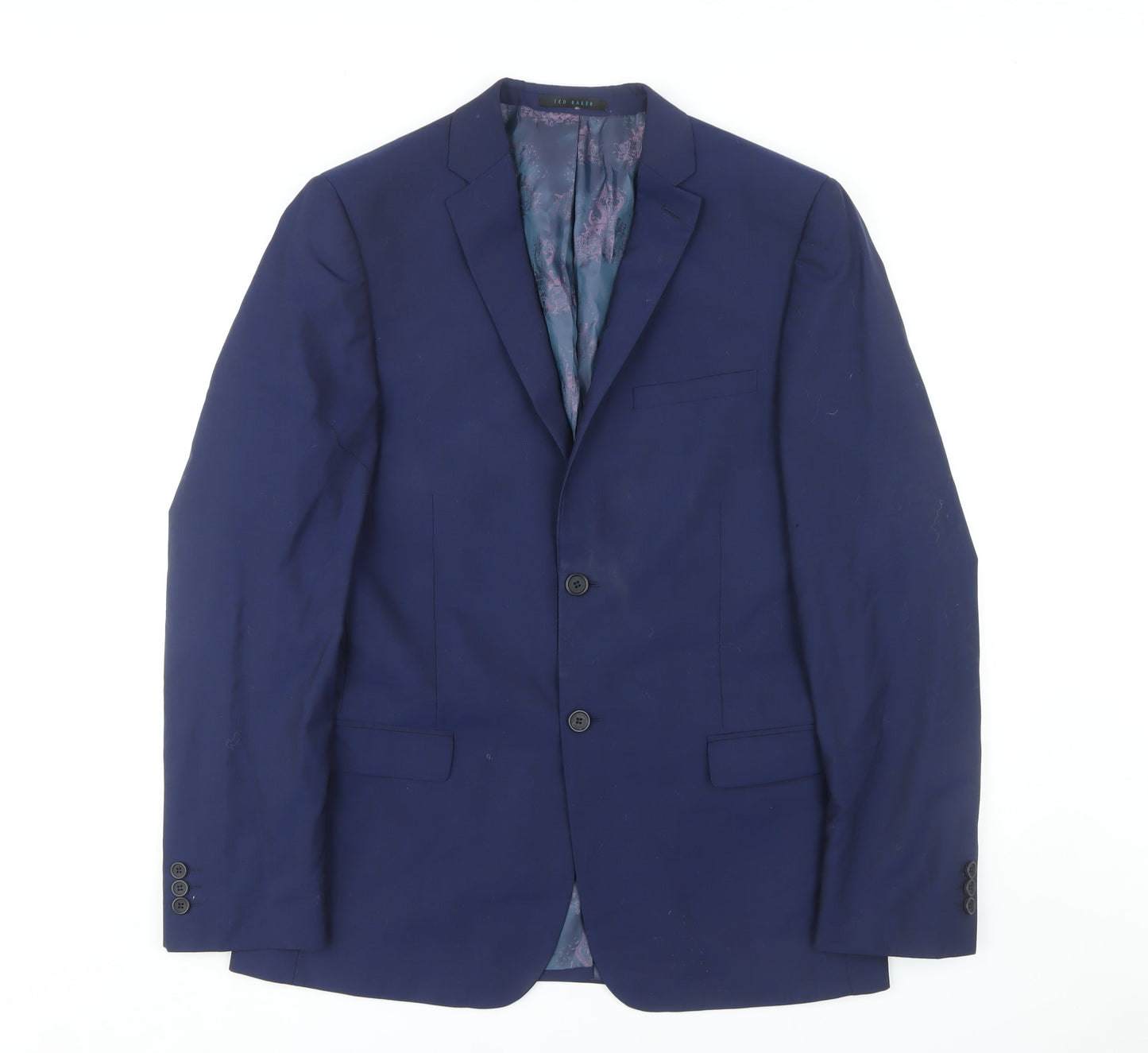 Mens UK Size 40 Ted Baker Regular Blue Suit Jacket