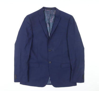 Mens UK Size 40 Ted Baker Regular Blue Suit Jacket