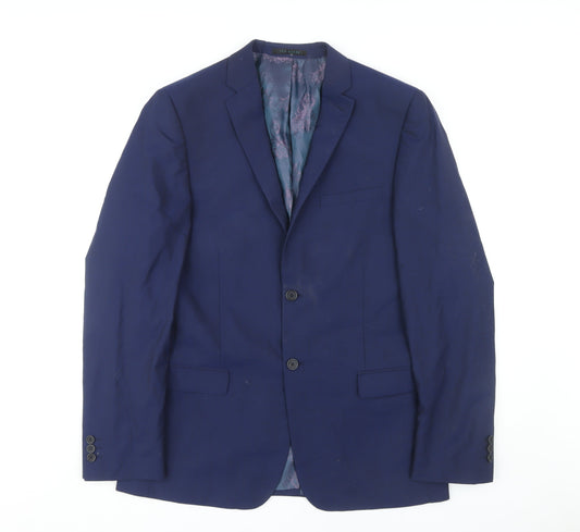 Mens UK Size 40 Ted Baker Regular Blue Suit Jacket