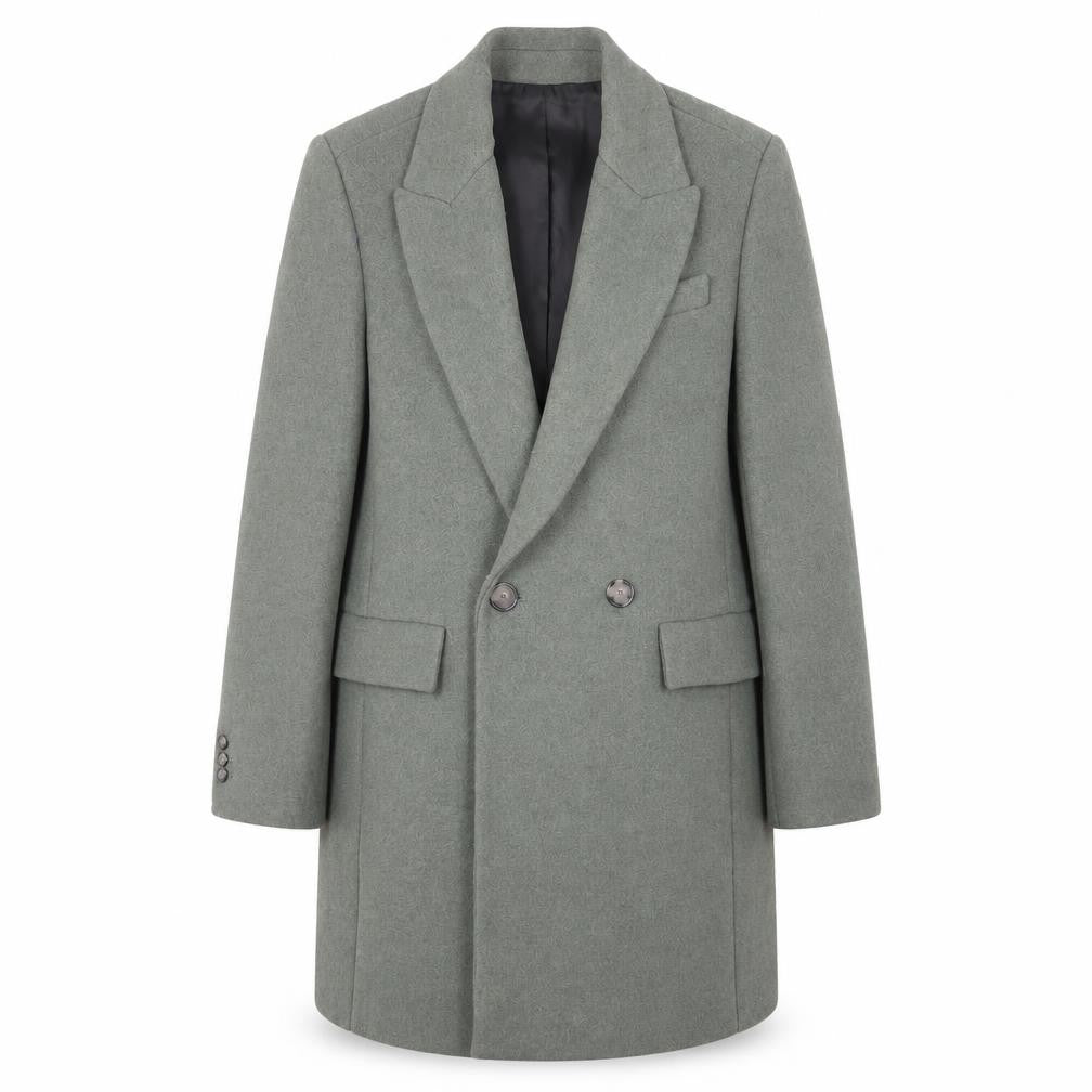 Womens UK Size 12 MNG Green Overcoat