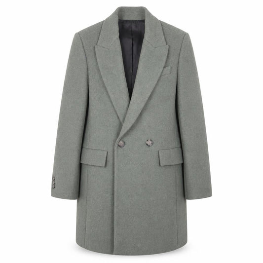 Womens UK Size 12 MNG Green Overcoat
