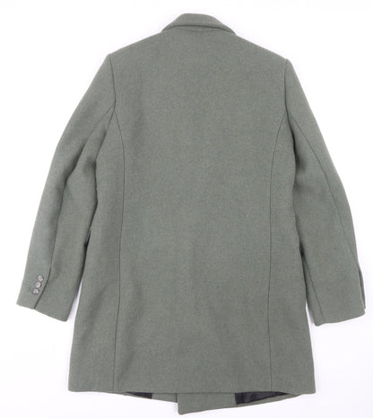 Womens UK Size 12 MNG Green Overcoat