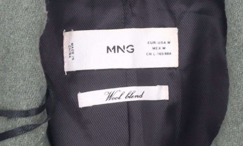 Womens UK Size 12 MNG Green Overcoat