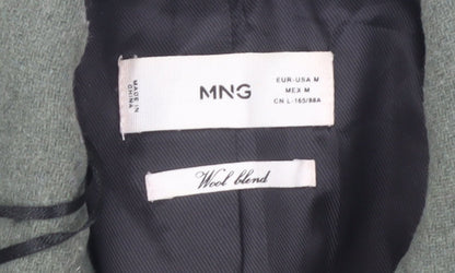 Womens UK Size 12 MNG Green Overcoat