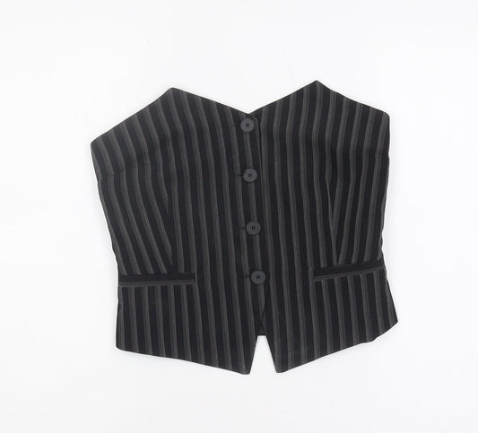 ASOS DESIGN Women's Black Striped Sleeveless Top