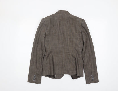Next Women's Brown Suit Jacket Size 8 Herringbone Blazer