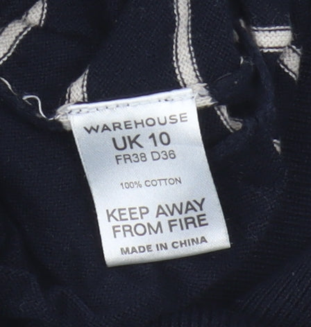 Womens UK Size 10 Warehouse Black Pullover Jumper
