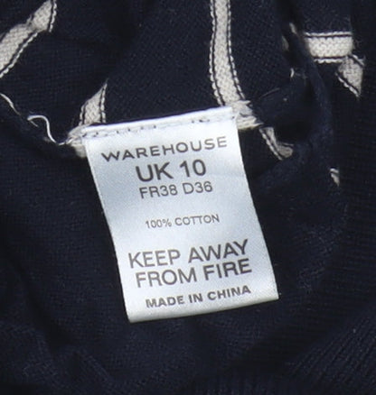 Womens UK Size 10 Warehouse Black Pullover Jumper