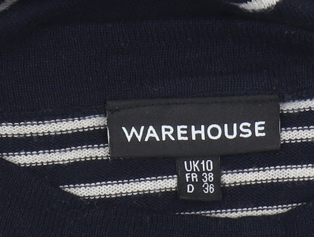 Womens UK Size 10 Warehouse Black Pullover Jumper