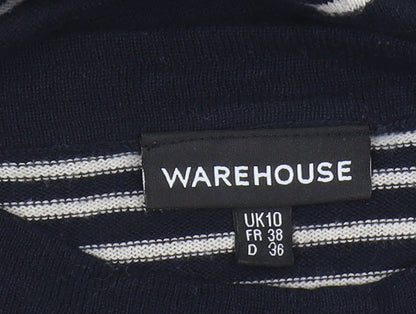 Womens UK Size 10 Warehouse Black Pullover Jumper
