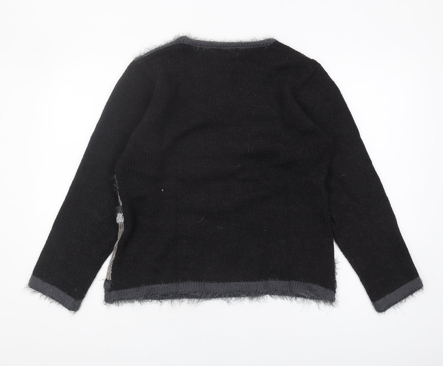 Chianti Women's Black Grey Pullover Jumper Size L