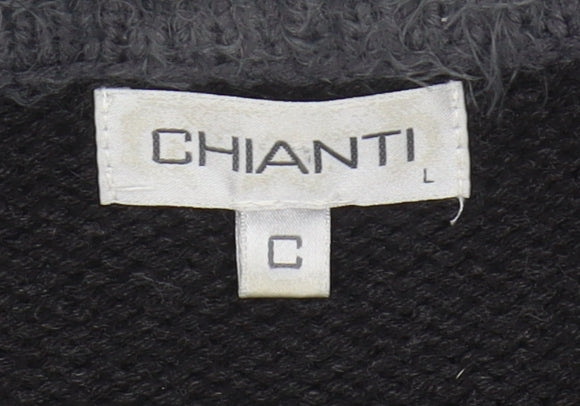 Chianti Women's Black Grey Pullover Jumper Size L