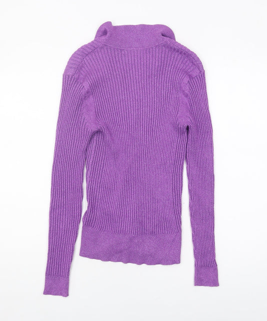 Womens UK Size 12 Marks and Spencer Purple Pullover Jumper