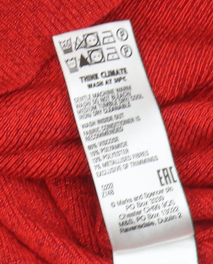 Womens UK Size 12 Marks and Spencer Red Pullover Jumper