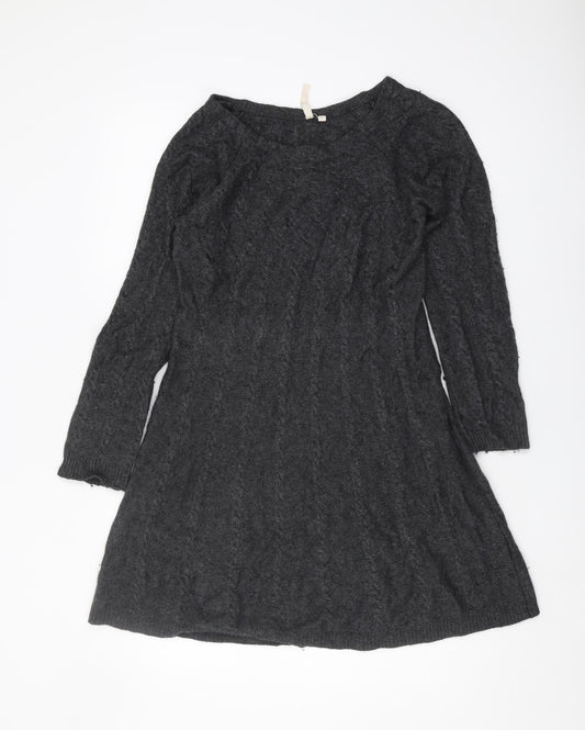 Womens UK Size 12 No Data Black Pullover Jumper