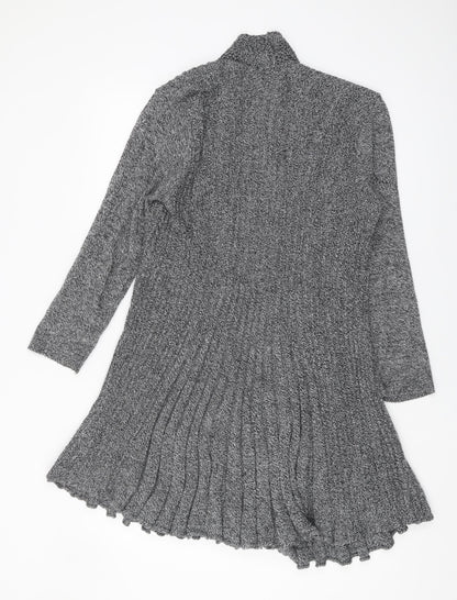 Kurt Muller Women's Grey Cardigan M Collared Style