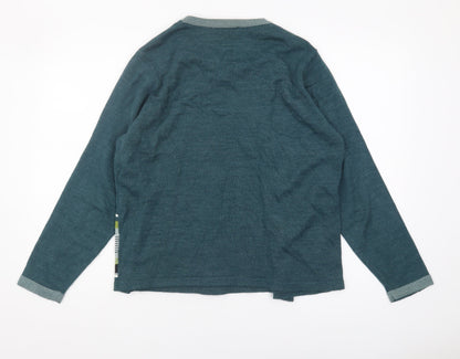 Honor Millburn Women's Blue Striped Cardigan M