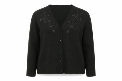 Eastex Women's Green V-Neck Cardigan L