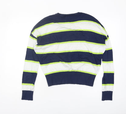 WISPR Women's Multicoloured Striped Pullover Jumper S