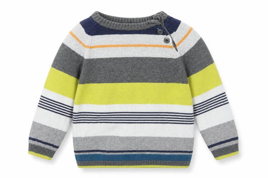 H&M Unisex Baby Multicoloured Striped Pullover Jumper Size 56