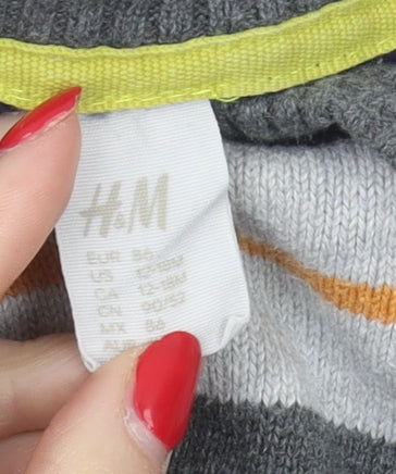 H&M Unisex Baby Multicoloured Striped Pullover Jumper Size 56