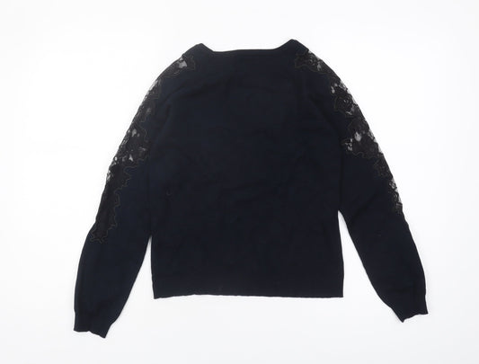 Womens UK Size 8 Debenhams Black Pullover Jumper