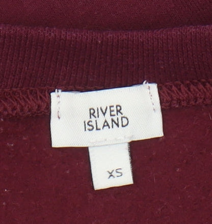River Island Women’s Red XS Logo Sweatshirt
