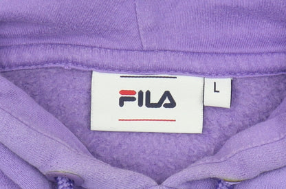 FILA Women's Purple Logo Hoodie Size L
