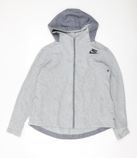 Nike Women's Grey Full Zip Hoodie S