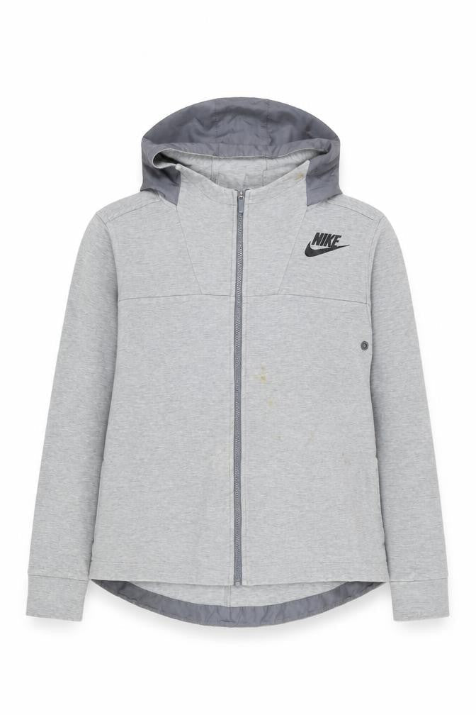 Womens UK Size S Nike Grey Full Zip Hoodie