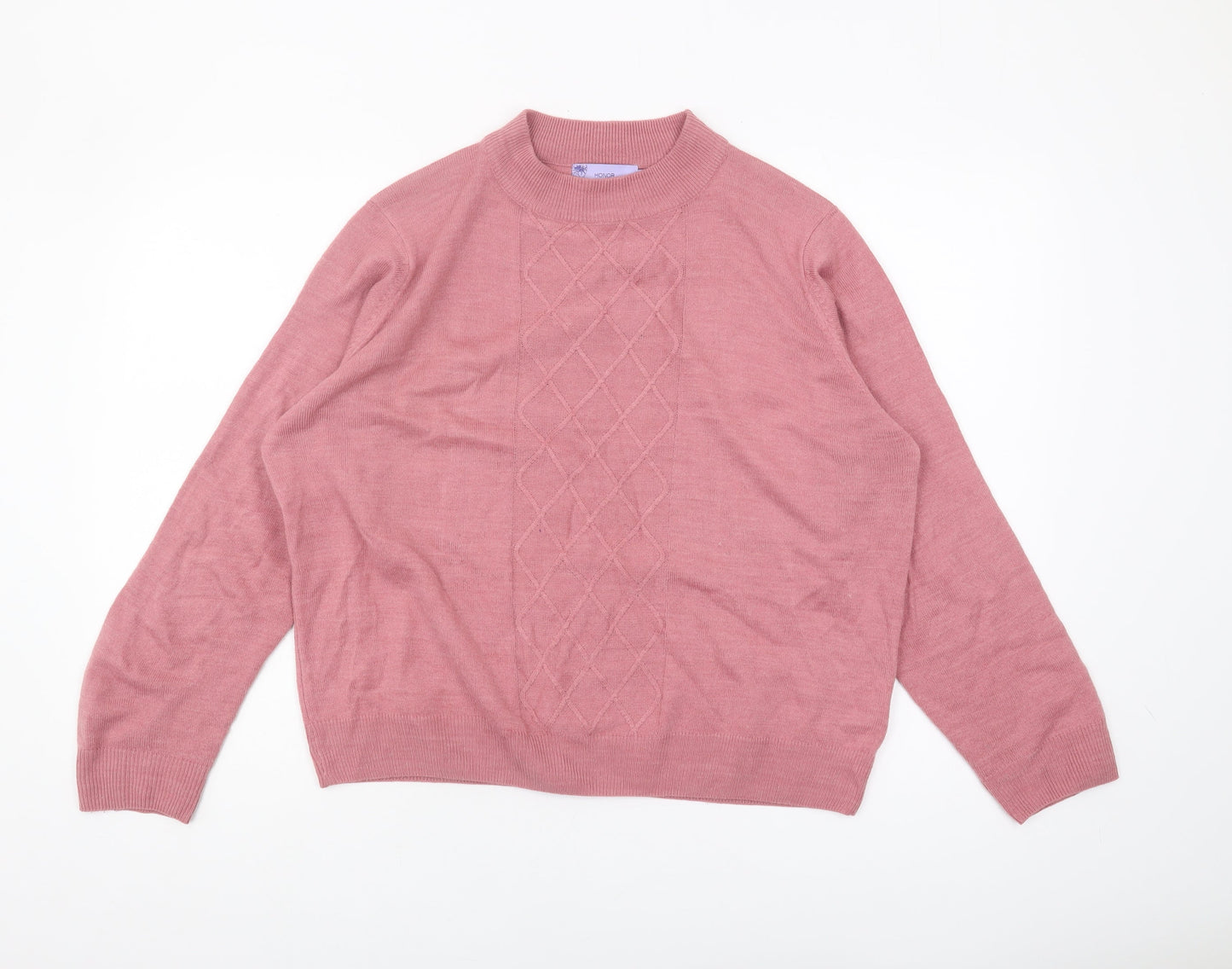 Womens UK Size L Honor Millburn Pink Pullover Jumper