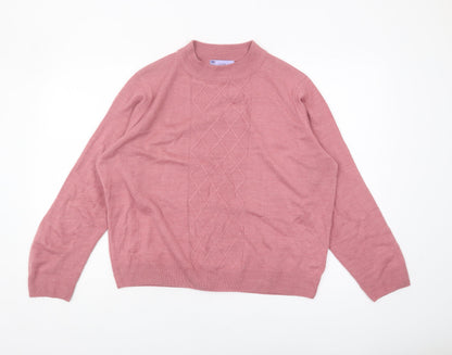 Womens UK Size L Honor Millburn Pink Pullover Jumper