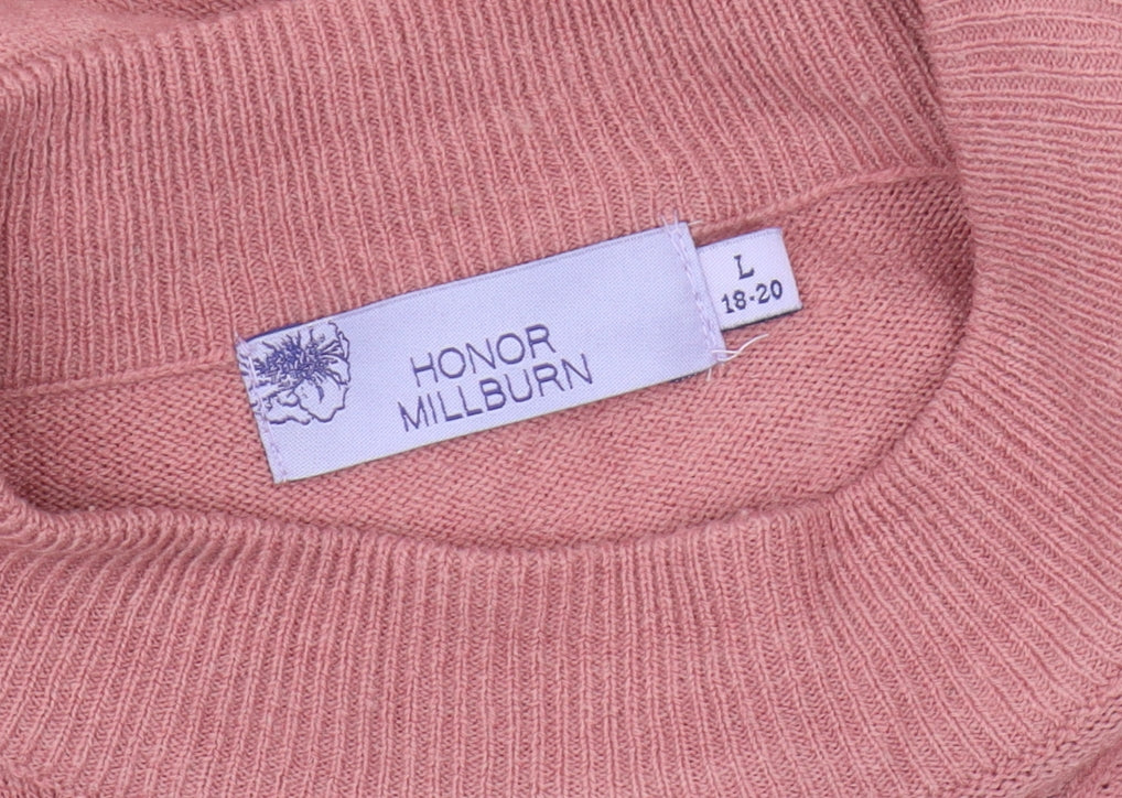 Womens UK Size L Honor Millburn Pink Pullover Jumper