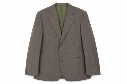 Steegan Men's Brown Check Wool Blazer 42R Regular Fit