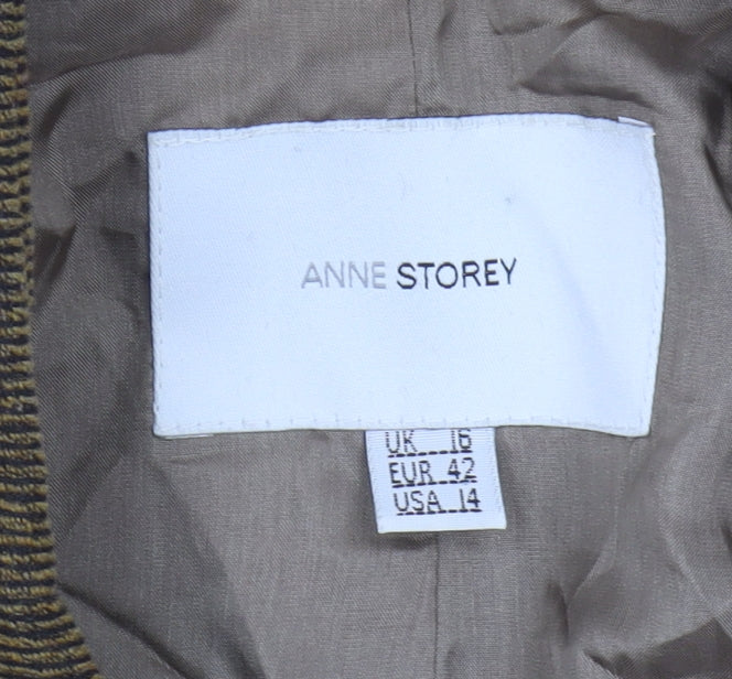 Anne Storey Women’s Brown Blazer, Size 16, Workwear