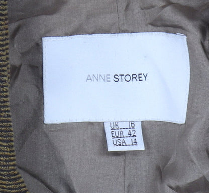 Anne Storey Women’s Brown Blazer, Size 16, Workwear