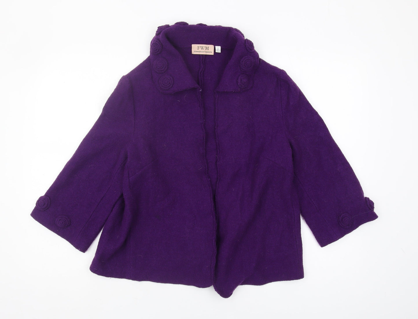 Fenn Wright Manson Women’s Purple Wool Cardigan XL