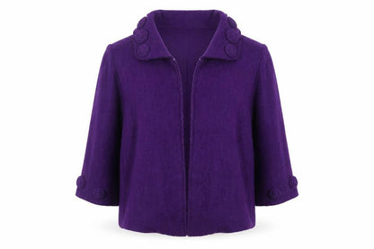 Womens UK Size XL Fenn Wright Manson Purple Cardigan Jumper